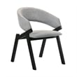 Armen Living Arcadia and Talulah 5-Piece Modern Fabric Dining Set in Gray/Black