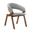 Armen Living Arcadia and Talulah 5-Piece Modern Fabric Dining Set in Gray/Walnut