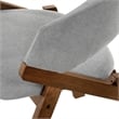 Armen Living Arcadia and Talulah 5-Piece Modern Fabric Dining Set in Gray/Walnut