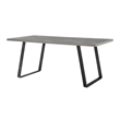 Armen Living Coronado 5-Piece Rectangular Modern Faux Leather Dining Set in Gray