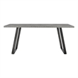 Armen Living Coronado 5-Piece Rectangular Modern Faux Leather Dining Set in Gray