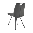 Armen Living Coronado 5-Piece Rectangular Modern Faux Leather Dining Set in Gray
