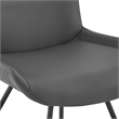 Armen Living Coronado 5-Piece Rectangular Modern Faux Leather Dining Set in Gray