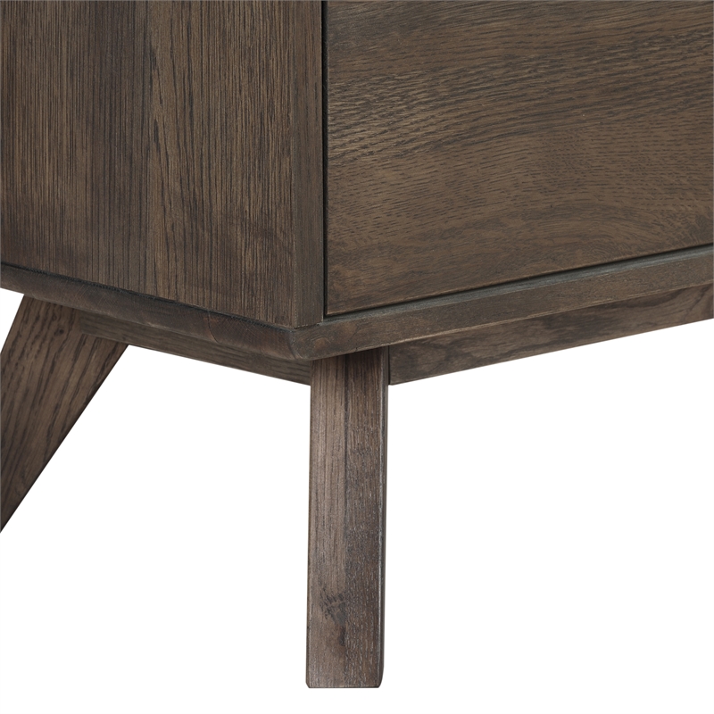 Armen Living Astoria 6-Drawer Modern Wood Double Dresser in Brown