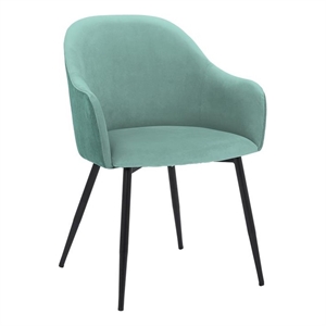 Armen Living Pixie Bryant 18&quot Modern Fabric Dining Room Chair in Teal/Black