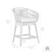 Tutti Frutti Indoor Outdoor Counter Height Bar Stool in Light Eucalyptus Wood