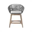 Tutti Frutti Indoor Outdoor Counter Height Bar Stool in Light Eucalyptus Wood