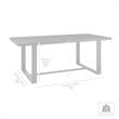 Armen Living Alegria Rectangular Aluminum Outdoor Dining Table in Gray