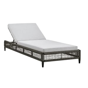 Armen Living Alegria Outdoor Aluminum Adjustable Chaise Lounge Chair in Gray