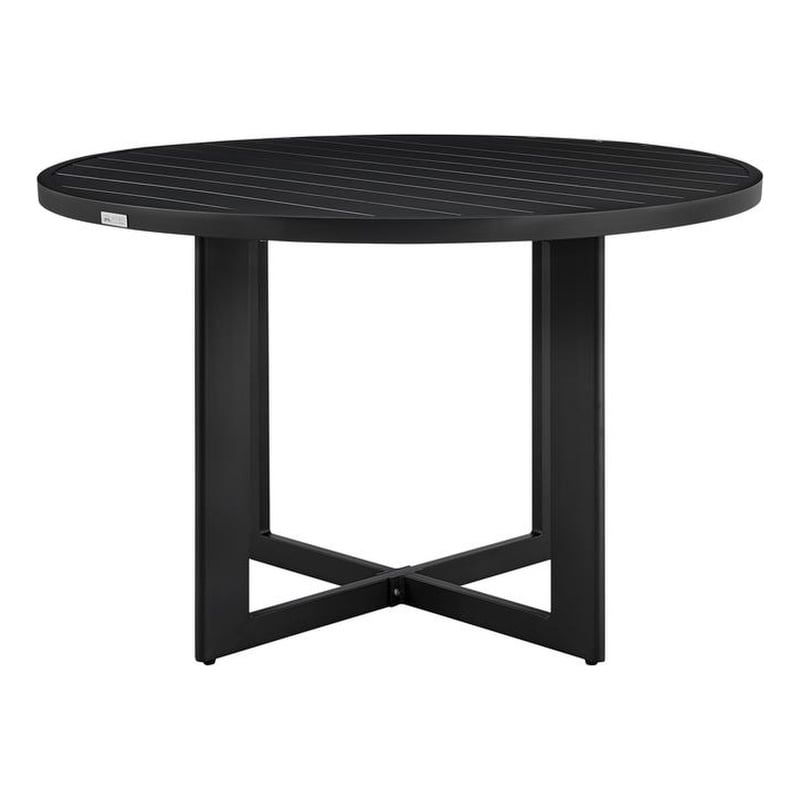 Cayman Outdoor Patio Round Dining Table in Aluminum