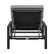 Armen Living Cayman Aluminum Outdoor Adjustable Chaise Lounge Chair in Gray