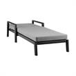 Armen Living Cayman Aluminum Outdoor Adjustable Chaise Lounge Chair in Gray