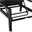 Armen Living Cayman Aluminum Outdoor Adjustable Chaise Lounge Chair in Gray