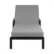 Armen Living Cayman Aluminum Outdoor Adjustable Chaise Lounge Chair in Gray