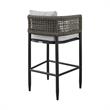 Armen Living Alegria Outdoor 5-Piece Aluminum & Rope Bar Set in Gray