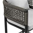 Armen Living Alegria Outdoor 5-Piece Aluminum & Rope Bar Set in Gray