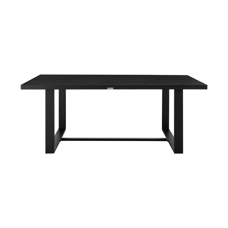 Armen Living Alegria Outdoor 5-Piece Aluminum & Rope Dining Set in Gray