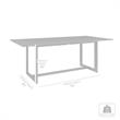 Armen Living Cayman Outdoor Patio 7-Piece Aluminum Dining Set in Gray