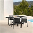Armen Living Cayman Outdoor Patio 5-Piece Aluminum Dining Set in Gray