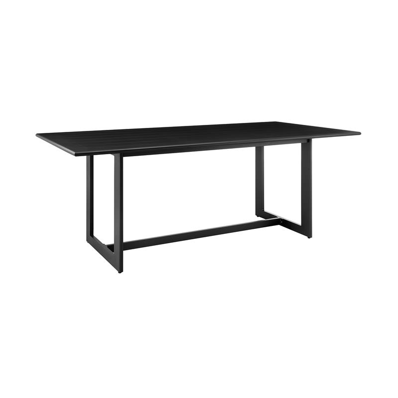 Armen Living Cayman Outdoor Patio 5-Piece Aluminum Dining Set in Gray