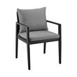 Armen Living Cayman Outdoor Patio 5-Piece Aluminum Dining Set in Gray