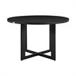 Cayman Outdoor 5-Piece Round Dining Table Set in Aluminum with Grey Cushions