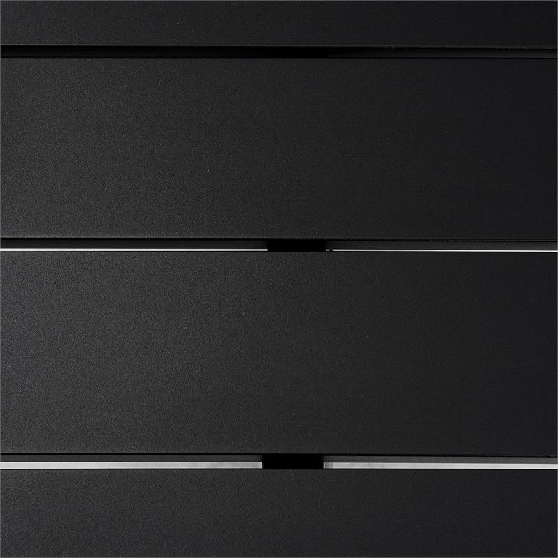 Cayman Outdoor 5-Piece Round Dining Table Set in Aluminum with Grey Cushions