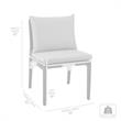 Cayman Outdoor 5-Piece Round Dining Table Set in Aluminum with Grey Cushions