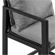 Armen Living Cayman Outdoor Patio 5-Piece Aluminum Bar Set in Gray