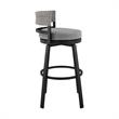 Armen Living Encinitas 5-Piece Aluminum Outdoor Patio Table Set in Dark Gray