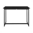 Armen Living Encinitas 5-Piece Aluminum Outdoor Patio Table Set in Dark Gray