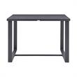 Armen Living Menorca Outdoor Patio 5-Piece Aluminum Bar Set in Gray