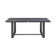 Armen Living Menorca Outdoor Patio 7-Piece Aluminum Dining Set in Gray