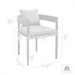 Armen Living Menorca Outdoor Patio 7-Piece Aluminum Dining Set in Gray