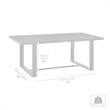 Armen Living Menorca Outdoor Patio 7-Piece Aluminum Dining Set in Gray