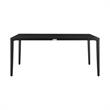 Palma Outdoor 5-Piece Dining Table Set in Aluminum and Wicker with Grey Cushions