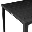 Palma Outdoor 5-Piece Dining Table Set in Aluminum and Wicker with Grey Cushions