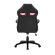 Armen Living Aspect Adjustable Faux Leather Racing Gaming Chair in Black/Red