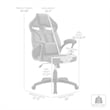 Armen Living Aspect Adjustable Faux Leather Racing Gaming Chair in Black/Red