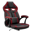 Armen Living Aspect Adjustable Faux Leather Racing Gaming Chair in Black/Red