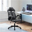 Armen Living Aspect Adjustable Faux Leather Racing Gaming Chair in Black/Gray
