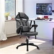 Armen Living Aspect Adjustable Modern Faux Leather Racing Gaming Chair in Black