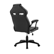 Armen Living Aspect Adjustable Modern Faux Leather Racing Gaming Chair in Black