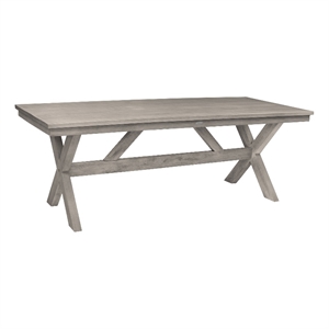 costa patio outdoor dining table in grey acacia wood