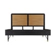 Armen Living Saratoga Modern Wood King Platform Frame Bed in Black