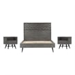 Armen Living Makena 3-Piece Modern Wood Queen Bedroom Set in Natural