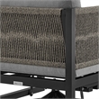 Armen Living Cuffay Aluminum Patio Swivel Glider Lounge Chair in Gray/Black