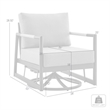 Armen Living Royal Aluminum Patio Swivel Glider Lounge Chair in Gray/Black
