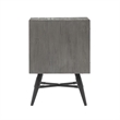 Armen Living Makena 1-Drawer Modern Wood Nightstand in Gray/Black