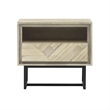 Armen Living Peridot 1-Drawer Modern Wood Night Stand in Natural